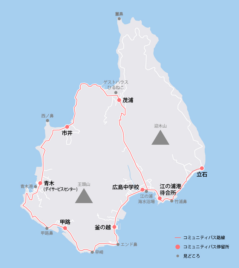 広島コミュニティバス路線図